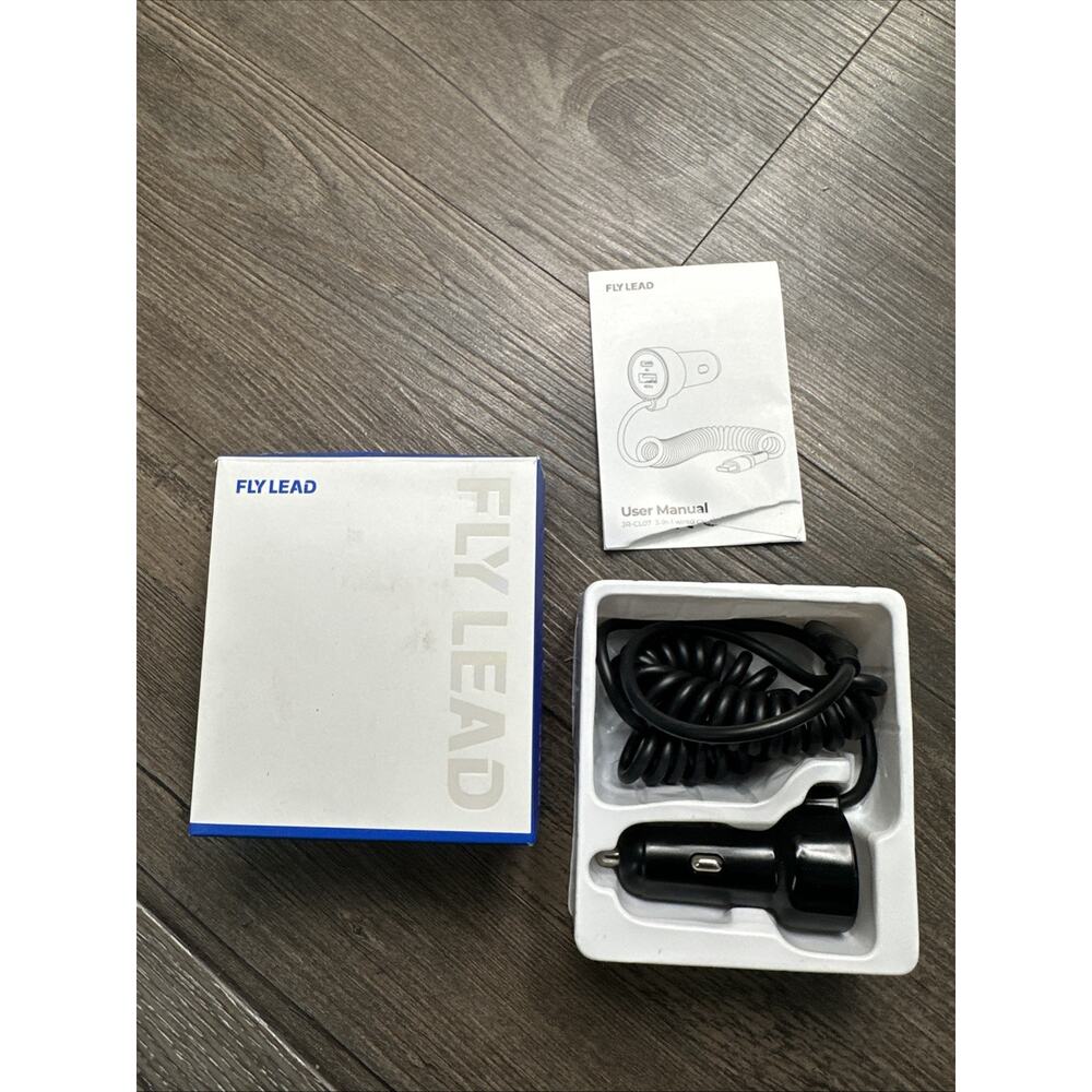 USB C 60W Super Fast Car Charger PD& QC3.0 with 5ft 30W Type C Coiled Black